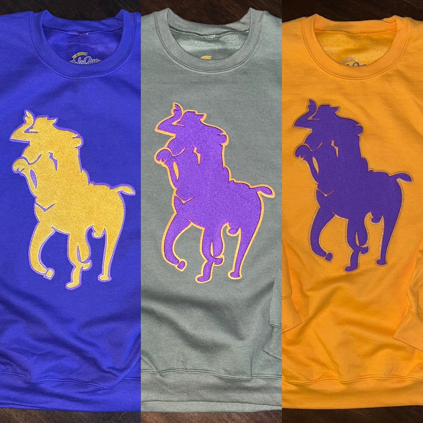 The Original Polo Que Big BGCY chenille Patch logo crewneck