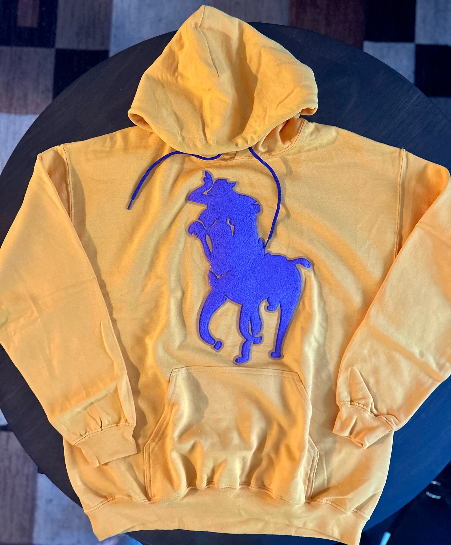 The Original Polo Que Big BGCY chenille Patch logo Hoodie