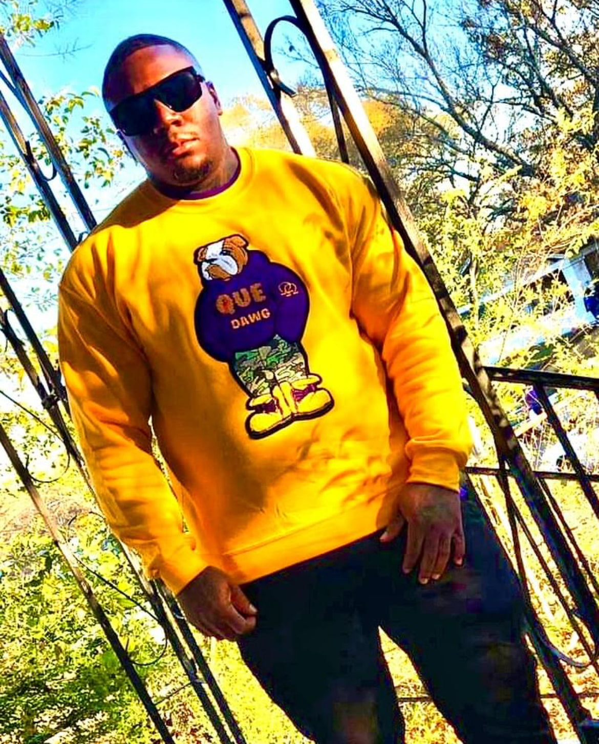 The Original Polo Que Dawg Big chenille logo crewneck