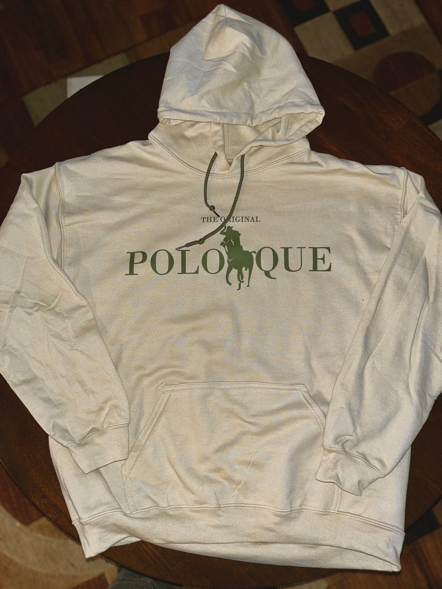 The Original Polo Que classic screen printed logo hoodie