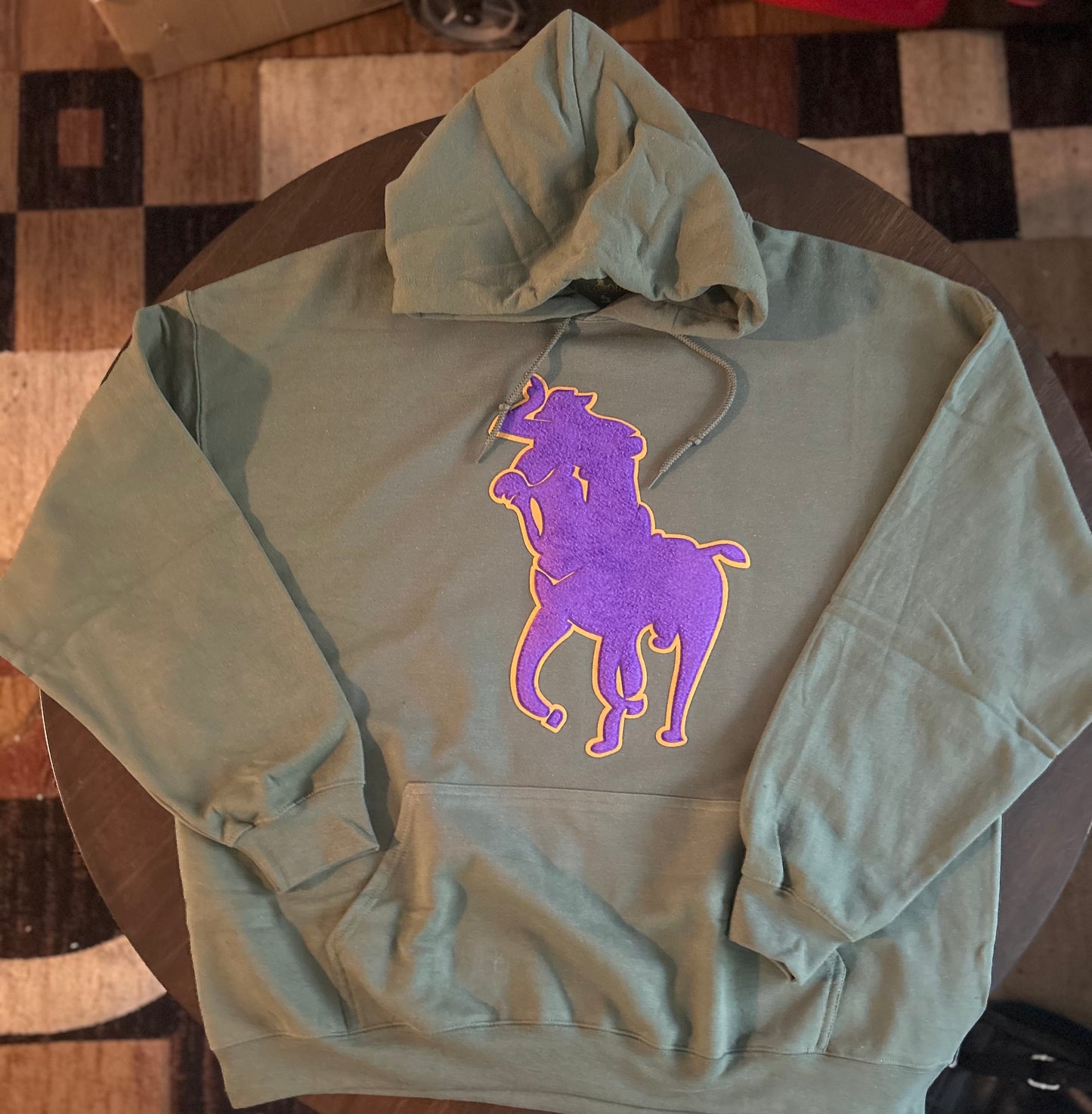 The Original Polo Que Big BGCY chenille Patch logo Hoodie